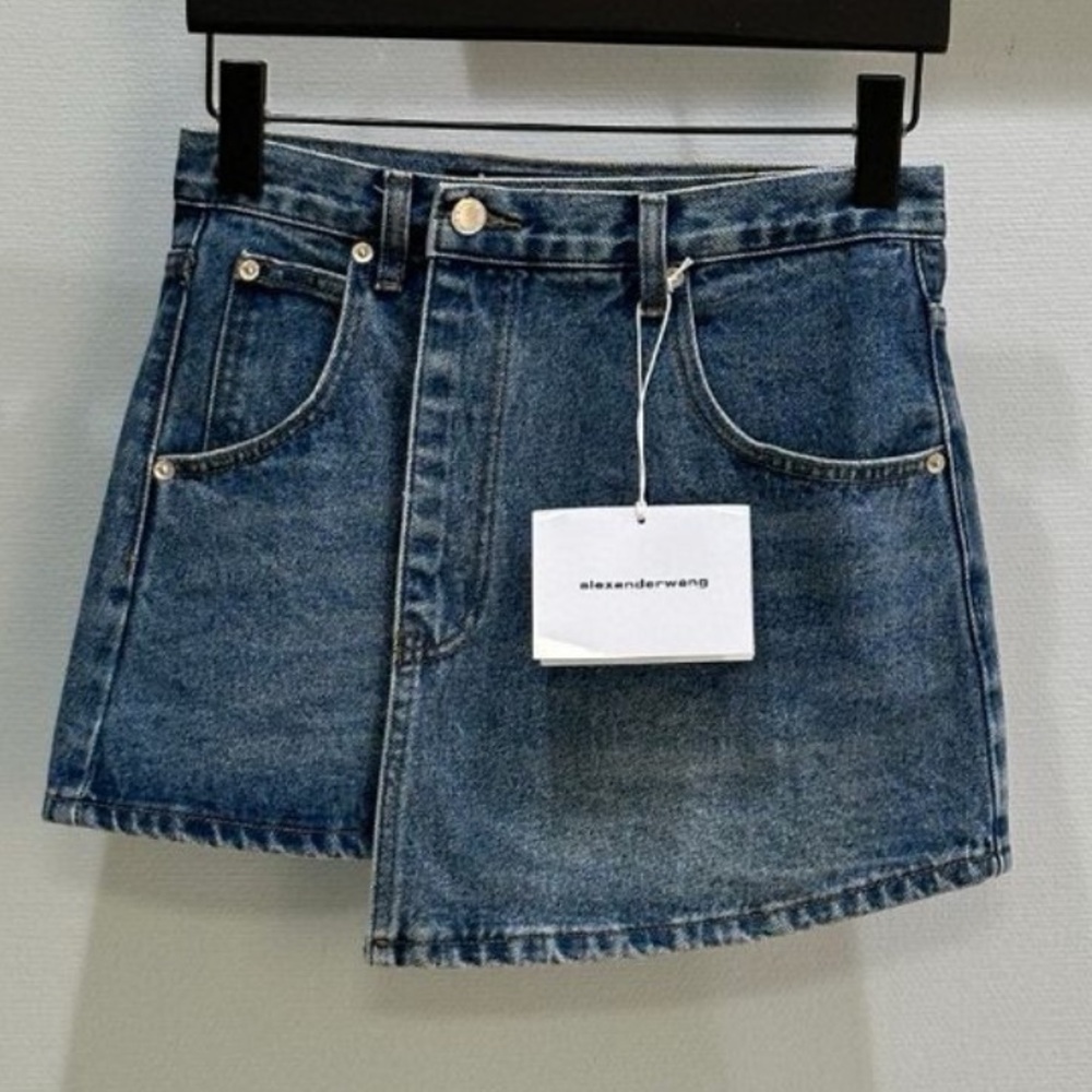 Alexander Wang Blue Denim Mini Skirt